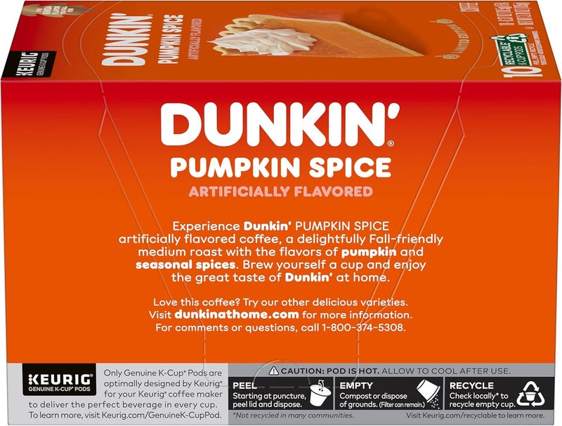 Dunkin' Pumpkin Spice K-Cup Pods - Limited Edition - Image 4